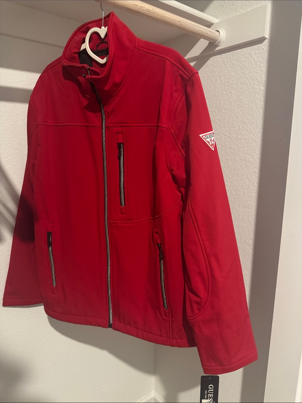 GUESS Red Women's Performance Softshell Jacket